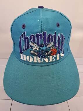 Vintage 1990s Charlotte Hornets The Game Limited Snapback Hat #3112/5000